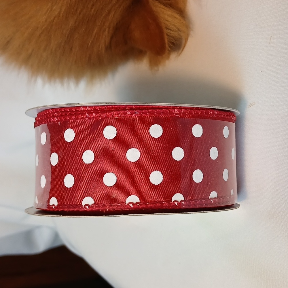 Red Polka Dot Ribbon - Picture 5 of 6